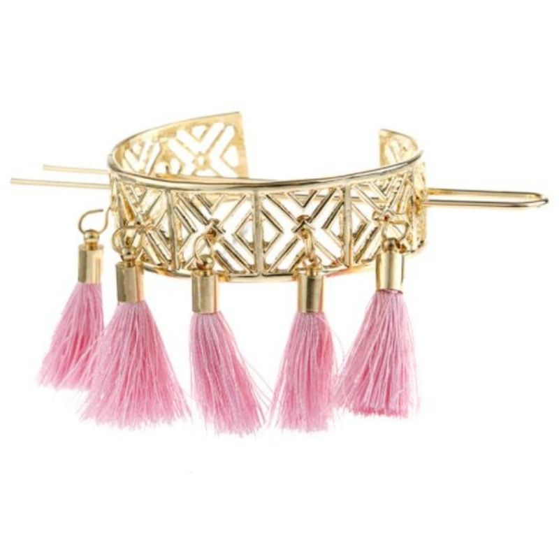 Acessório Decorativo de Cabelo - Boho Rosa