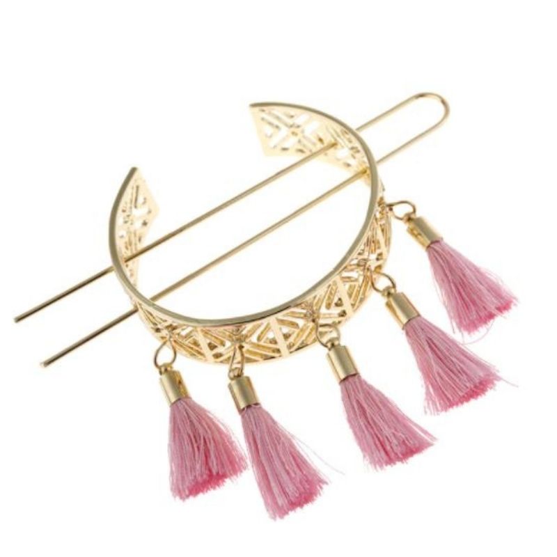 Acessório Decorativo de Cabelo - Boho Rosa